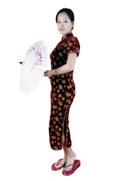 중국-치파오 벨벳드레스