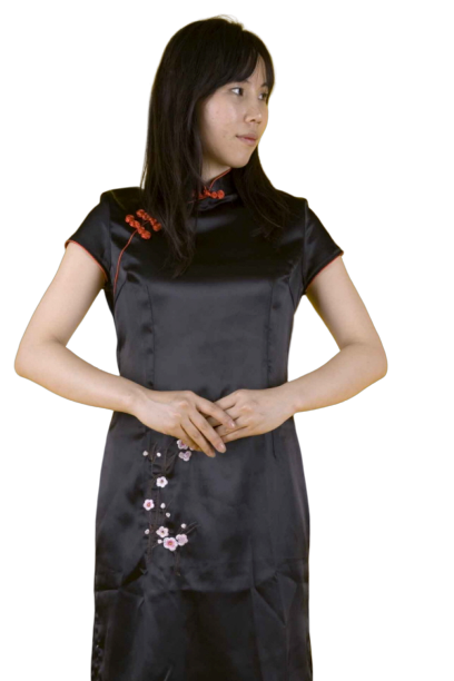 중국-치파오 미니드레스 블랙2