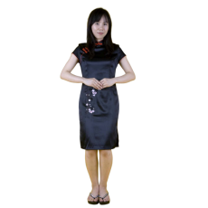 중국-치파오 미니드레스 블랙2