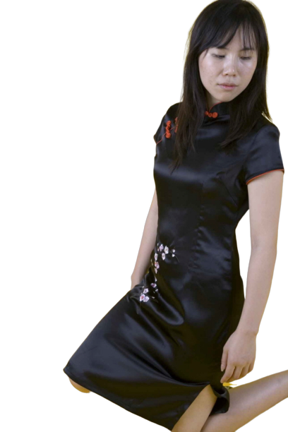 중국-치파오 미니드레스 블랙