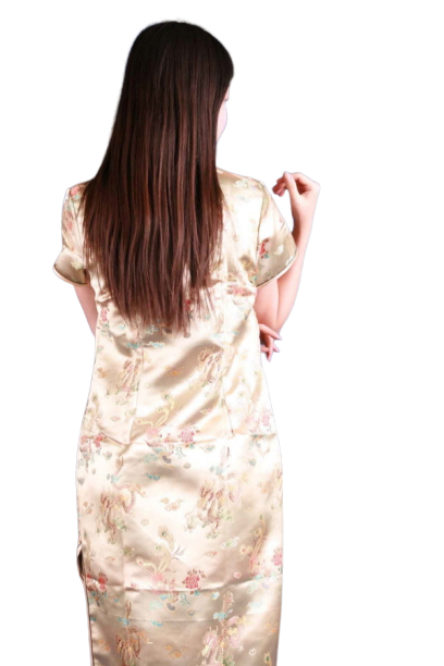 중국-치파오 롱드레스 아이보리