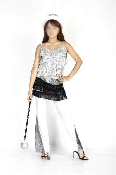 복고 반짝여인-화이트프릴