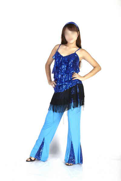 복고 반짝여인-블루프릴