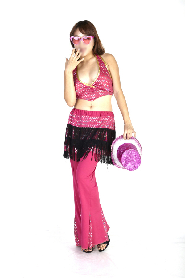 복고 반짝여인-핑크탑2