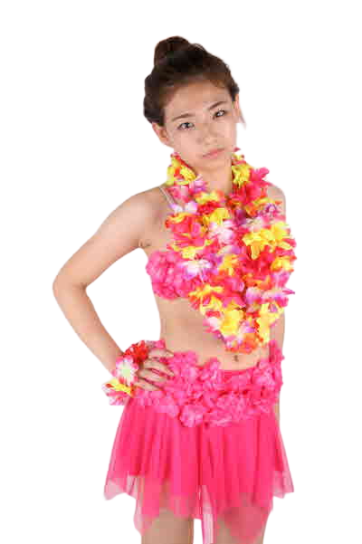 하와이 의상-핑크