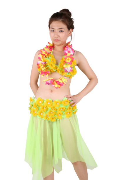 하와이 의상-옐로우