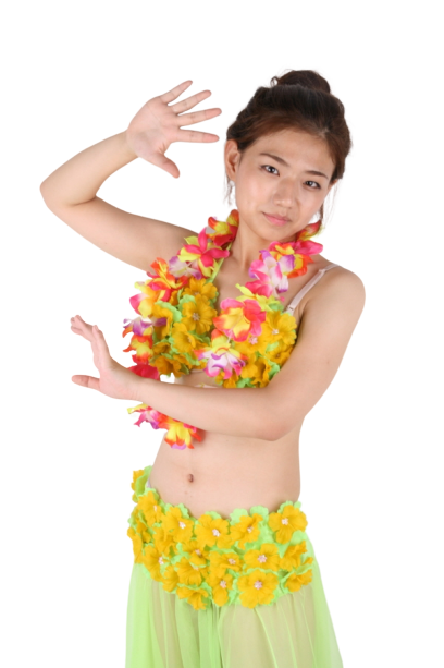 하와이 의상-옐로우