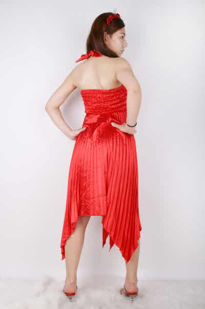 아코디언 원피스-레드