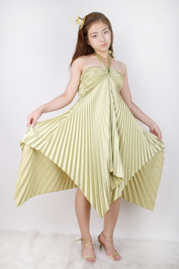 아코디언 원피스-골드