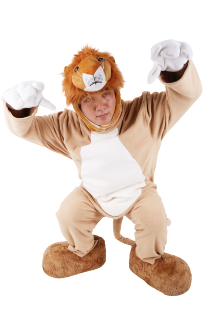 사자 동물 모자셋