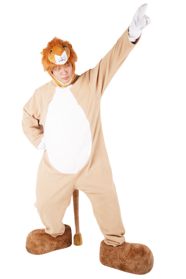 사자 동물 모자셋