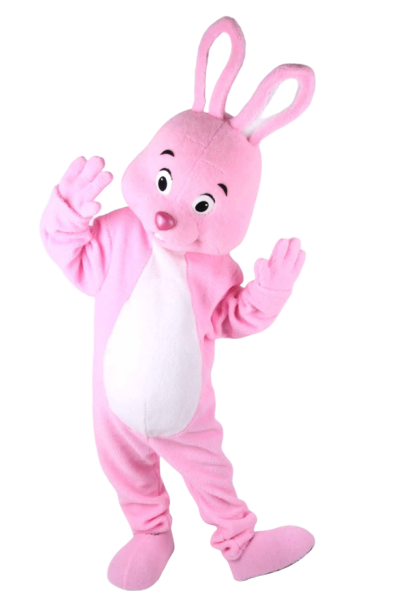 분홍 토끼 탈인형