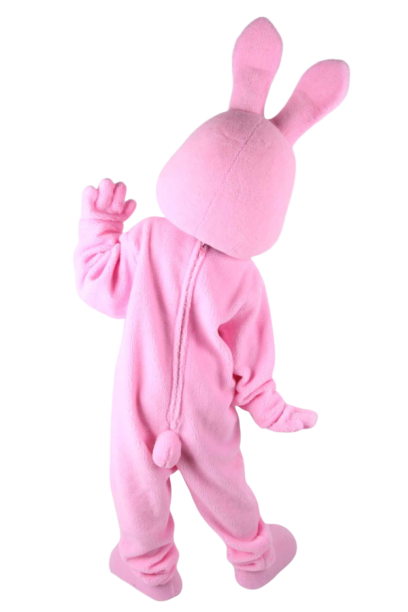 분홍 토끼 탈인형