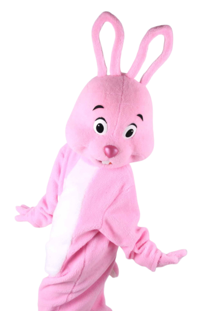 분홍 토끼 탈인형