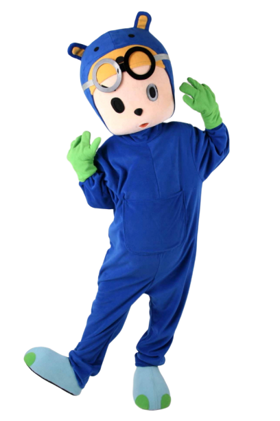 파란 안경 탈인형