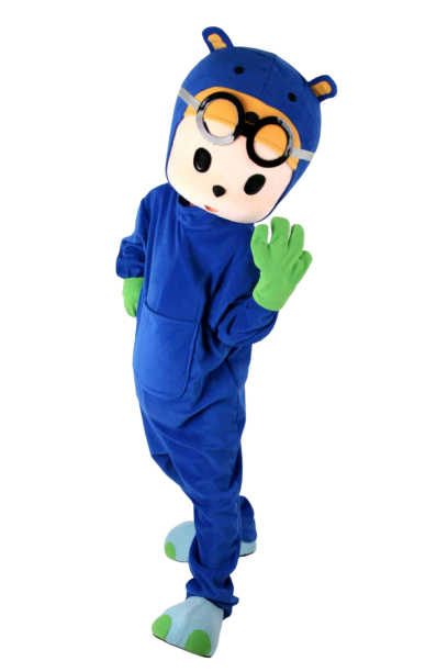 파란 안경 탈인형