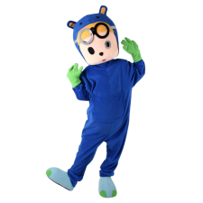 파란 안경 탈인형