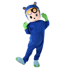 파란 안경 탈인형