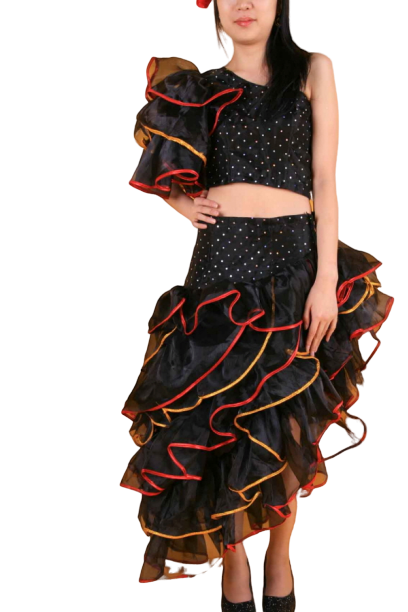 플라멩고 의상-숏블랙