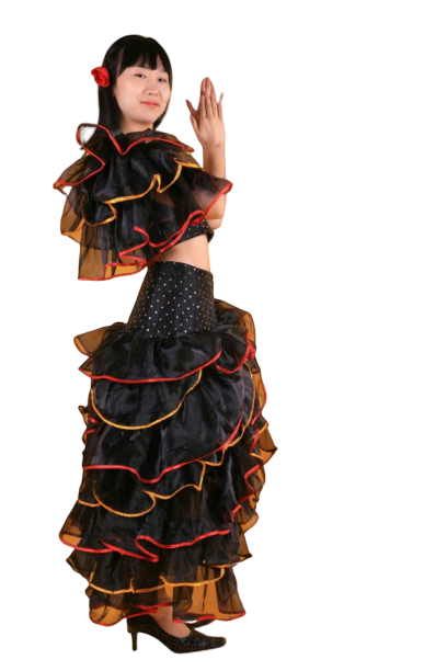 플라멩고 의상-숏블랙