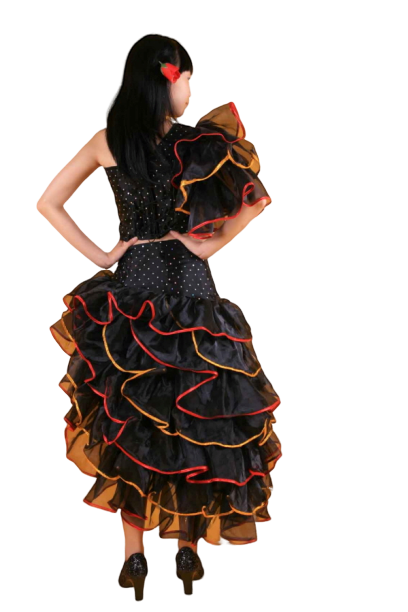 플라멩고 의상-숏블랙