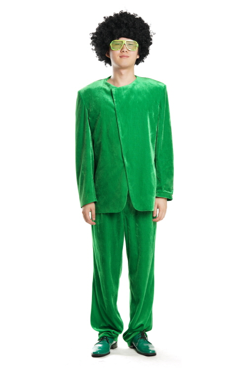 복고 댄스복-그린