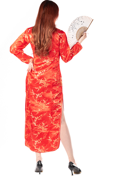 치파오 긴팔-레드