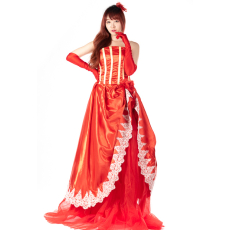 레드 파티 드레스